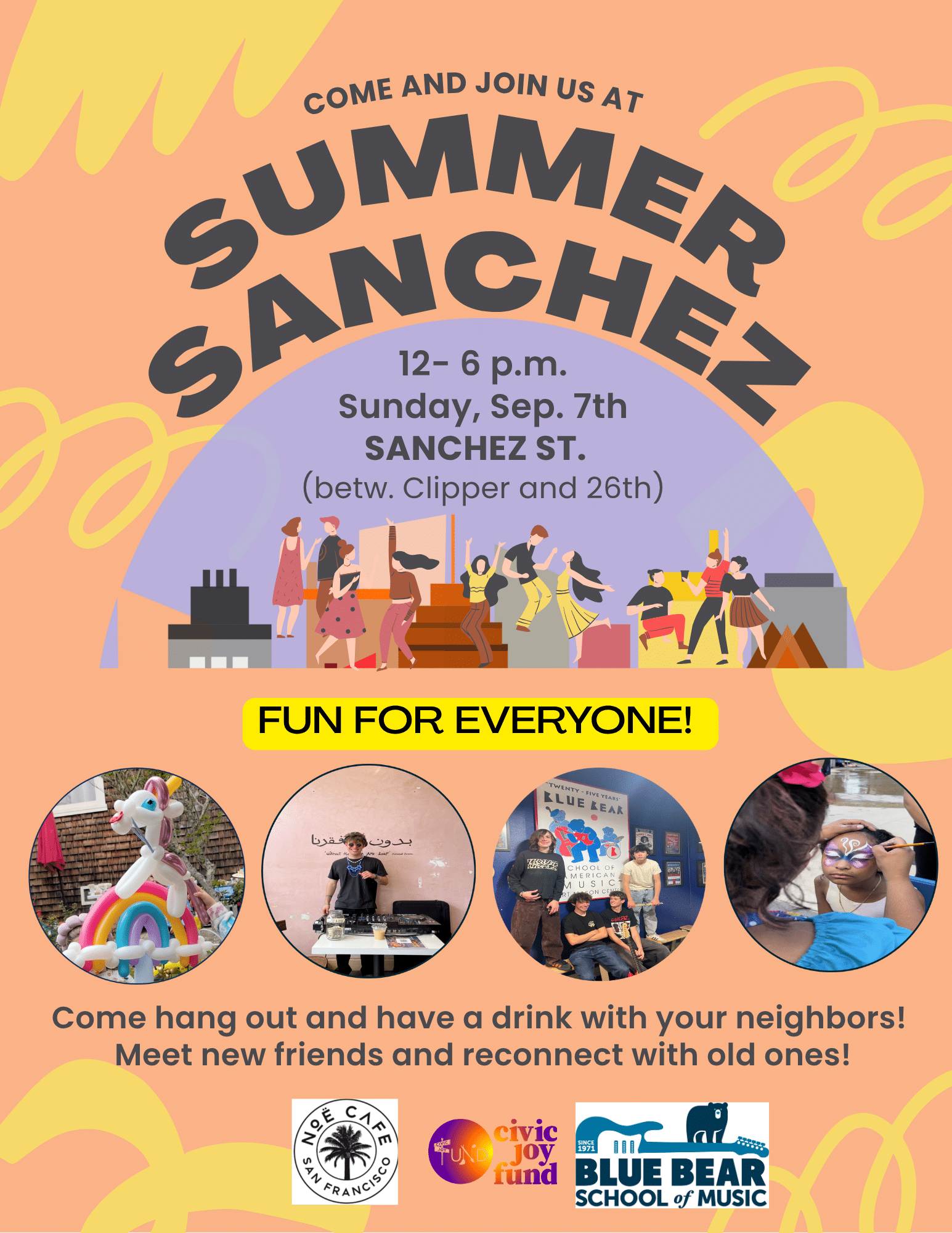 Flyer for 9/7/25 Sanchez St Fair